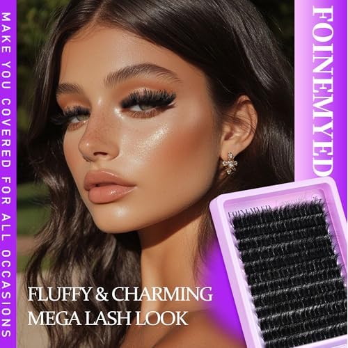 ONLY 16MM Lash Clusters 100D Individual Lashes 240Pcs Cluster Eyelash Extensions D Curly Single Length Lash Clusters Look Like Extensions DIY at Home