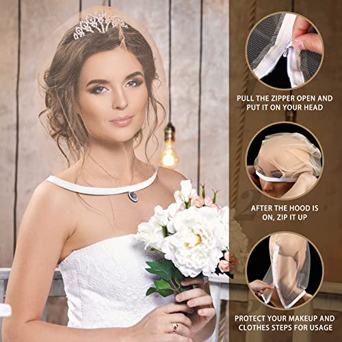 Makeup Protector Hood with Zipper - 6 Pack Washable Nylon