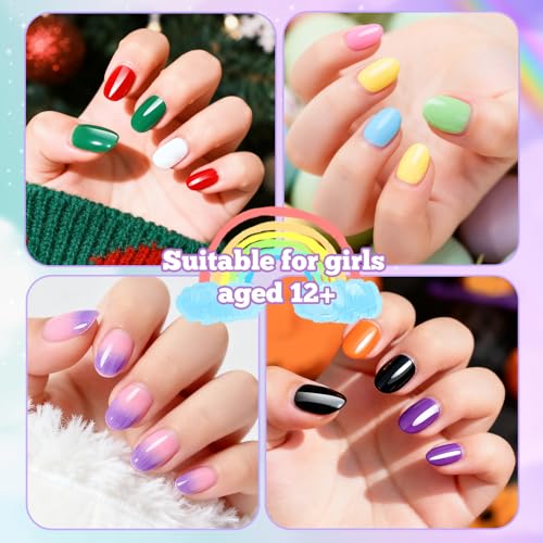 Kids Press On Nails - 260Pc Almond Soft Gel Tips