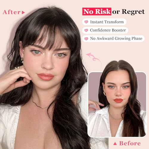 Clip-In Bangs Hair Extensions for Women - Ash Blonde French Bangs