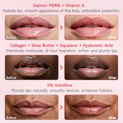 YouthVibe Lip Mask Overnight Moisturizing - Nourish & Hydrate, Antioxidants, 5% Volufiline, Vitamin E, Shea Butter, PDRN & Collagen Sleeping Lip Treatment for Dry, Chapped Lips