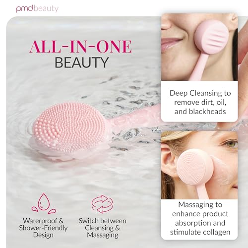 PMD Beauty Clean Waterproof Silicone Facial Cleansing Brush & Massager