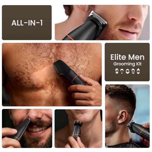 MAXGROOM Waterproof Body & Pubic Hair Trimmer for Men - Black