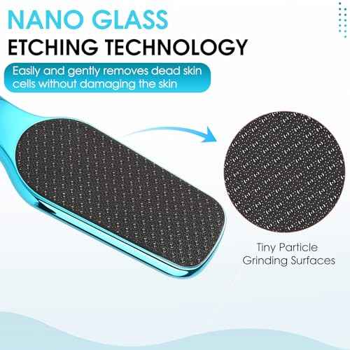Nano-Glass Foot File Hard Skin Remover, Foot File Callus Remover with Non-Slip Ergonomic Handle, Professional Foot Care Tools