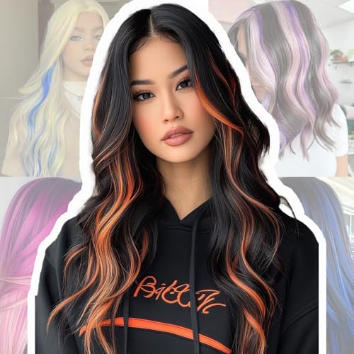Crystal Blue Clip-In Hair Extensions 22 Inch - 12 Pcs