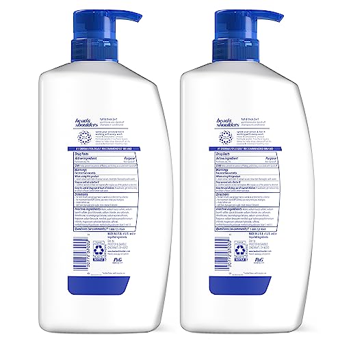 Head & Shoulders Anti-Dandruff 2 in 1 Shampoo and Conditioner, Full and Thick, 31.4 Fl. Oz (Pack of 2)