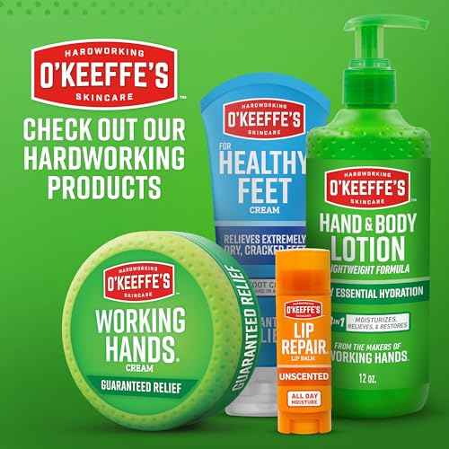 O'Keeffe's Working Hands Hand Cream Plus Night Treatment Cream Bundle - 7 oz Tubes (2 Total) - Repairing Skincare for Cracked, Dry Hands