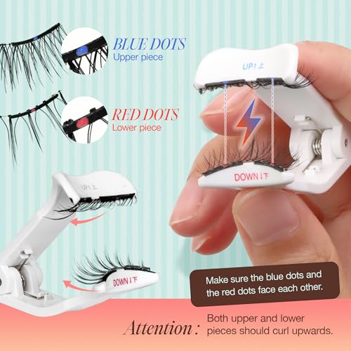 LASHVIEW Upgrade Magnetic Eyelashes with Applicator, Reusable Soft Magnetic Lashes Natural Look with 0.17mm Ultra-Thin Magnets No Glue Needed Easy to Wear and Remove-N24