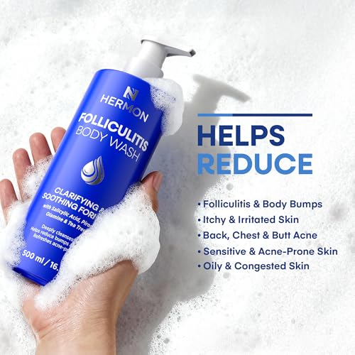 Hermon Folliculitis Body Wash with Tea Tree Oil & Salicylic Acid