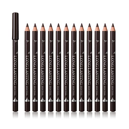 Dark Brown Eyebrow Pencil Set - 12 Waterproof Eyebrow Pens