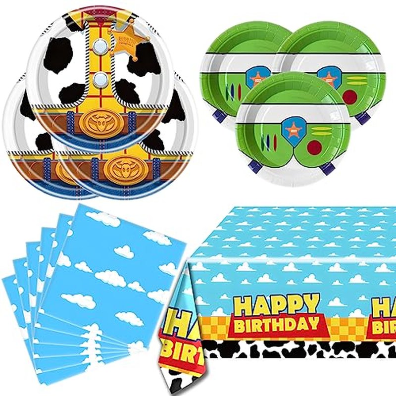 Cartoon Story Birthday Party Tableware Set for 20 Guests