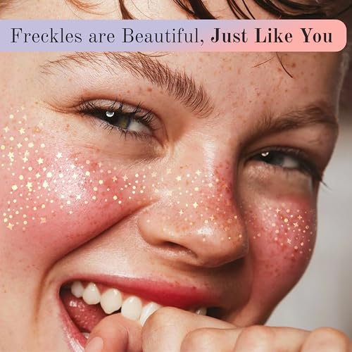 Glitter Freckles Face Tattoo, 10 Pcs Silver Face Glitter Freckles for Women, Face Glitter for Women, Face Glitter for Kids, Fake Sparkle Freckles - (Silver)