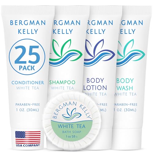 Bergman Kelly Hotel Toiletries Bundle - 125 Pieces, White Tea