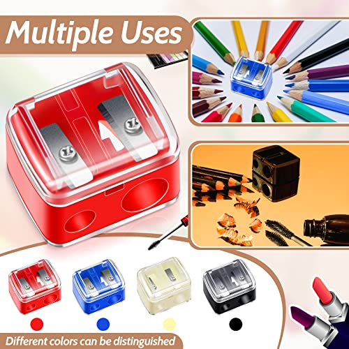 Chuangdi Dual-Hole Makeup Pencil Sharpener 5-Pack for Eyeliner & Lip Liner