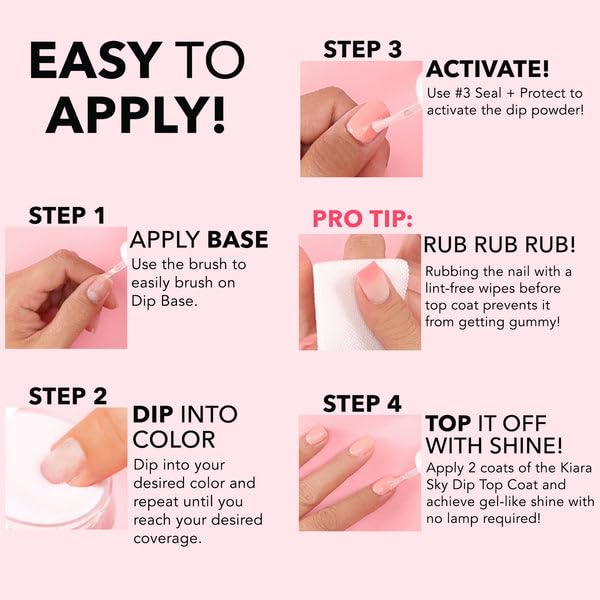 Kiara Sky Professional Dip Powder Step 2 Base Glaze - Nail Essentials