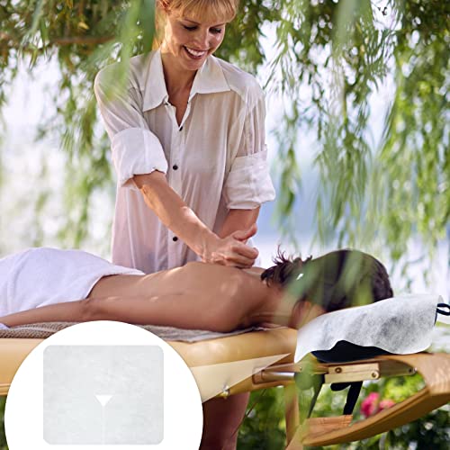 Oudain 800 Pcs Disposable Face Cradle Covers, Non-sticking Massage Face Cradle Headrest Cover for Massage Table Chairs Fitted for 16 x 12 Inches