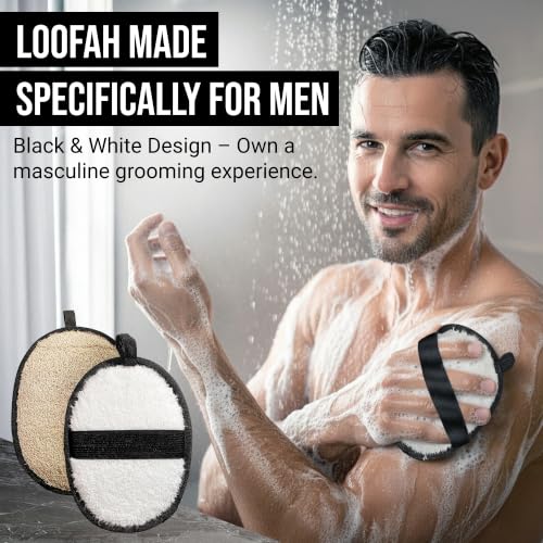 Egyptian Loofah Body Scrubber 2-Pack - Natural Exfoliating Shower Sponge