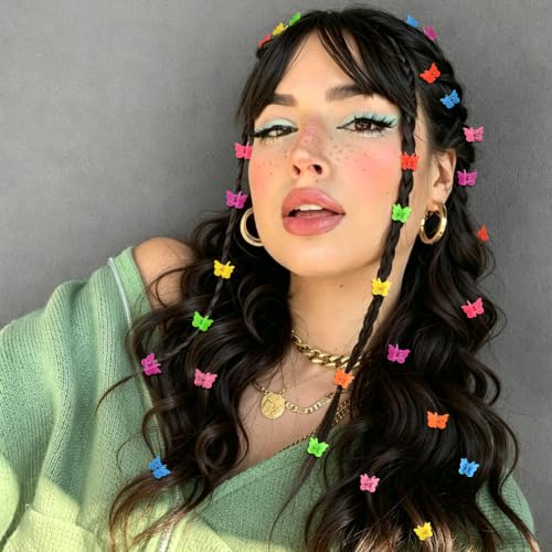 50 Pcs Mini Butterfly Hair Clips - Y2K Cute Claw Barrettes