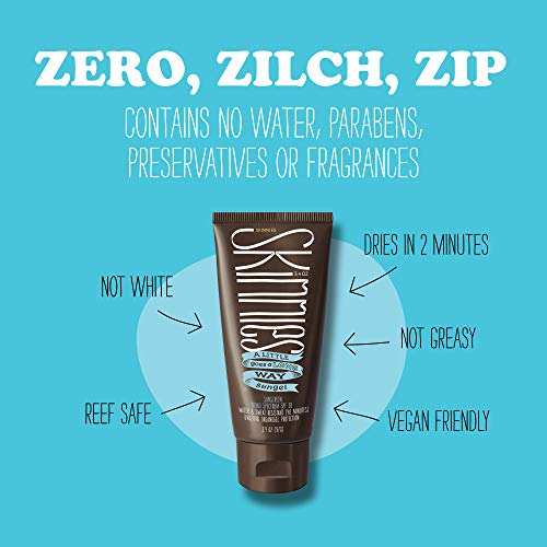 Skinnies Sungel New Formula SPF30 Eco Sunscreen, 3.4oz UVA UVB, Not Diluted With Water, Reef Safe, Vegan, Use Pea Size Blob