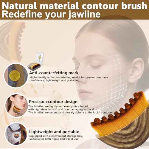 New Lymphatic Contour Face Brush,Dry Brush for Lymphatic Drainage,Soft Facial Brush for Sculpting£¬Anti-Puffiness, Detox & Lift, Improves Skin Glow,Cellulite for Neck, Jawline