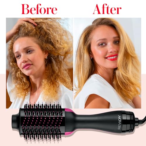 REVLON One-Step Volumizer Hair Dryer and Styler | Now with Improved Motor, Less Frizz, More Shine and Less Heat Damage for Salon-Style Blowouts | Amazon Exclusive (Black)