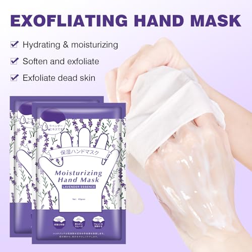 Hydrating Lavender Hand Masks 3-Pack for Soft, Moisturized Hands