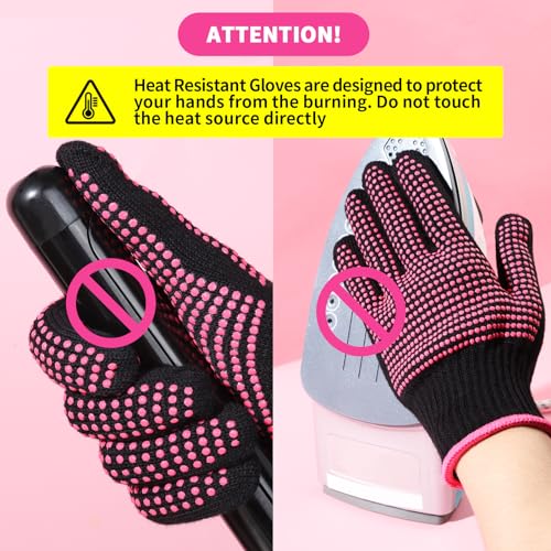 Heat Resistant Gloves for Hair Styling | Curling Iron Gloves