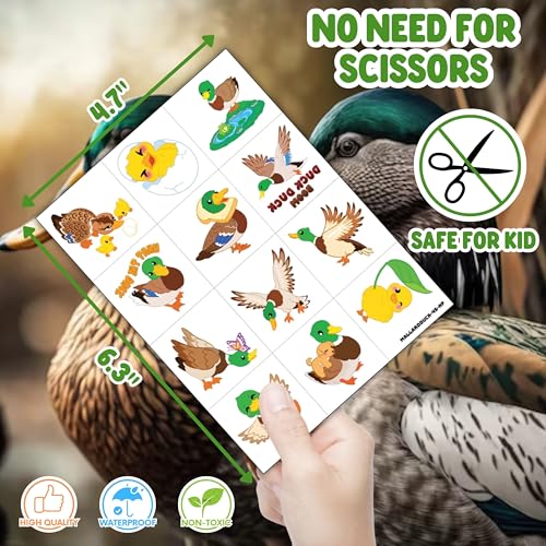 Duck Party Favors Pack - 48 Tattoos & 24 Balloons