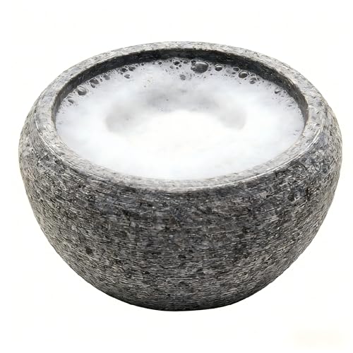 Shaving Soap & Cream Bowl for Men, Natural Granite Stone, Keep Warm Better, Easier to Lather