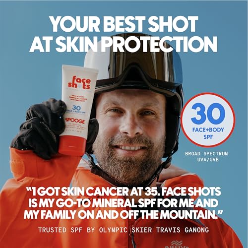 Face Shots High-Altitude All-Screen - Mineral Ski Sunscreen SPF 30 for Winter Sports - Mountain Sunscreen for Snow Sports - Water Resistant 80 Min - Edelweiss + Ceramides + Zinc Oxide - Trio Set