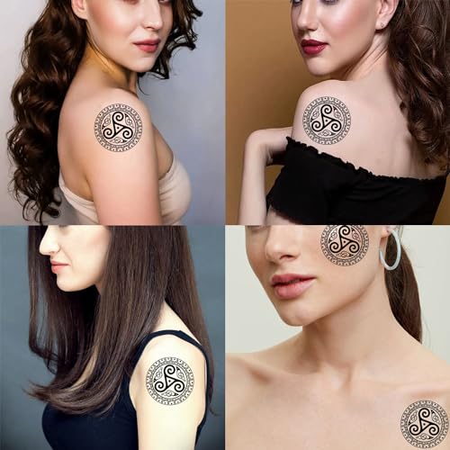 Temporary Tattoos for Men & Women Dragon Design 6 Sheets