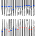30-Piece Diamond Nail Drill Bit Set, 3/32 inch Carbide Bits for Manicure & Pedicure
