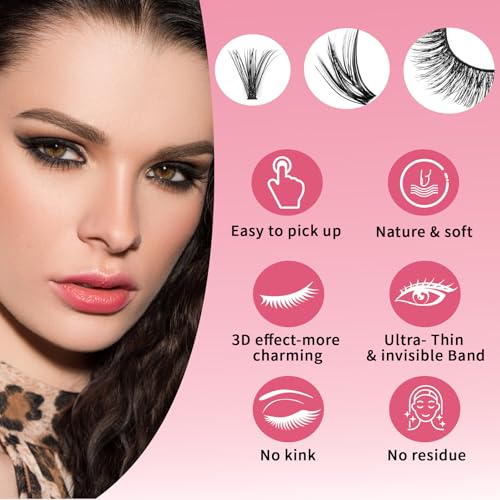 Lash Clusters 300PCS 10-18mm Wispy Volume Eyelashes