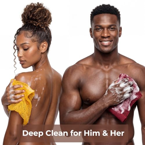 African Net Sponge 3-Pack Exfoliating Mesh for Face & Body