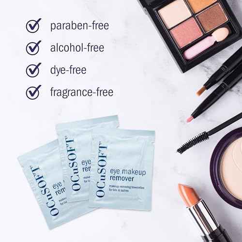 OCuSOFT Beauty Eye Makeup Remover, Individually Wrapped Makeup Removing Towelettes for the Face, Lids and Lashes, 36 Count