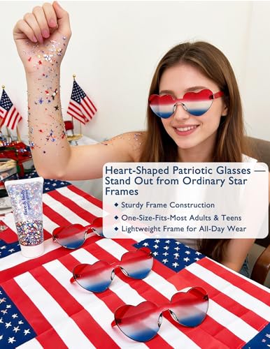 4th of July Patriotic Accessories Set - 25 Pieces