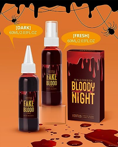 Fake Blood Spray & Dripping Kit for Halloween Cosplay Makeup