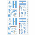 Argentina Flag Temporary Tattoos 40 Pack Waterproof