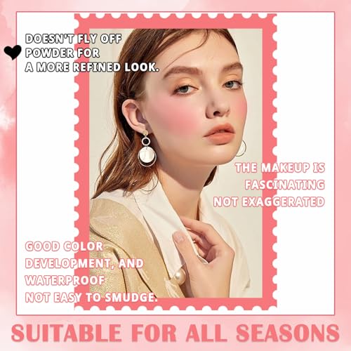4-Color Blush Palette with Brush - Matte & Shimmer