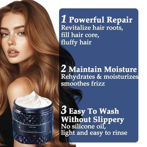 Caviar Bloom Korean Hair Mask - Korean Caviar Deep Repair Hair Mask (16.9 fl.oz.), Replenishing Moisture Hair Masque | Replenishes Dry, Coarse, Damaged Hair (1 PC)