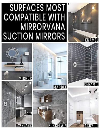 MIRRORVANA Dual Antifog Shower Mirror - Shatterproof 8" Round