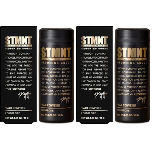 STMNT Grooming Goods Wax Powder,0.53 oz | Semi-Matte Finish | Added Grip and Volume-| Medium Control-| Easy To Wash Out-| Fuller Feeling Hair,(Pack of 2)