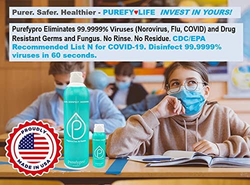 Purefy Pro Disinfectant Spray 14oz 2-Pack | Kills 99.9999% Germs