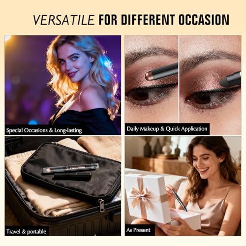 Dual-Ended Eyeshadow Stick - Creaseproof Matte & Shimmer