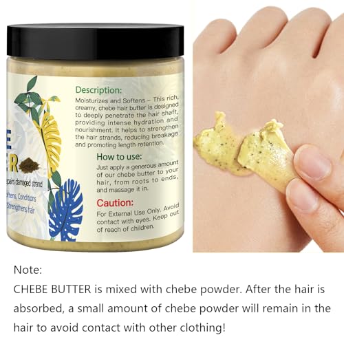 WOZUTUNT Chebe Butter for Hair Growth & Deep Conditioning - 8.8 oz
