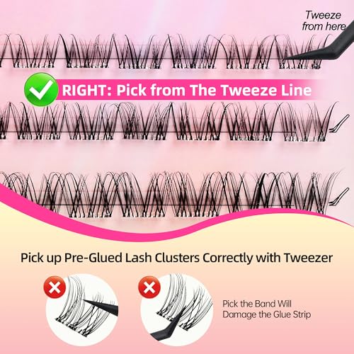 Wispy Self Adhesive Eyelash Clusters - C Curl 8-16mm