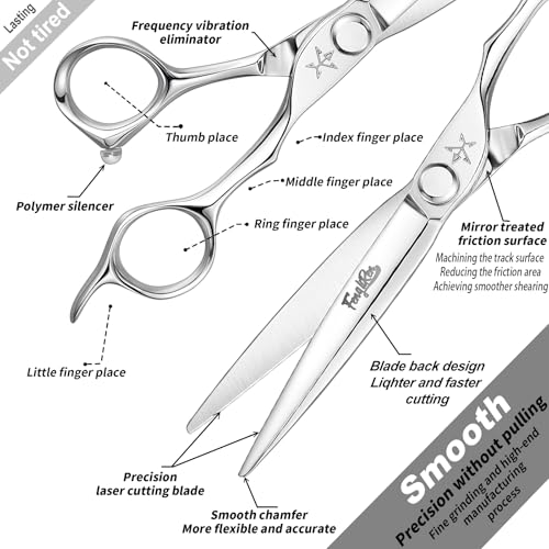 Professional 6.3" Barber Scissors 440C Stainless Steel