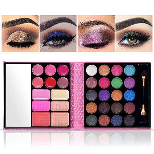 QiBest All in One Makeup Kit - 25 Eyeshadow, 6 Lip Gloss, 3 Blush