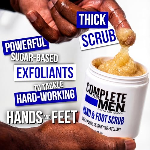 COMPLETE FOR MEN Exfoliating Hand & Foot Sugar Scrub for Dry Skin