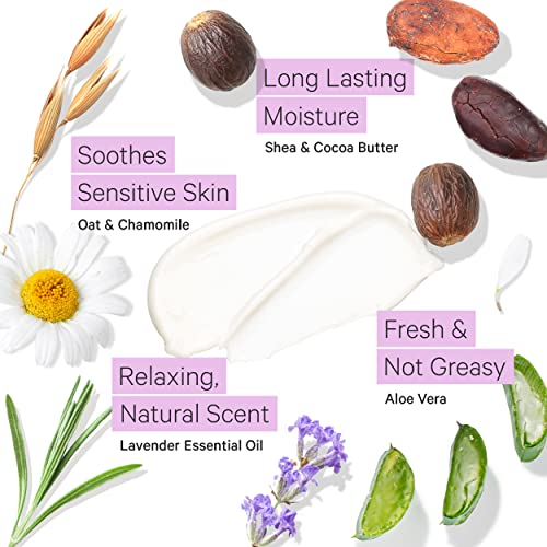 Tree To Tub Lavender Shea Butter Body Lotion for Dry Skin & Lavender Body Wash for Sensitive Skin and Dry Skin - Moisturizing Sensitive Skin Lotion & pH Balanced Moisturizing Body Wash for Women & Men